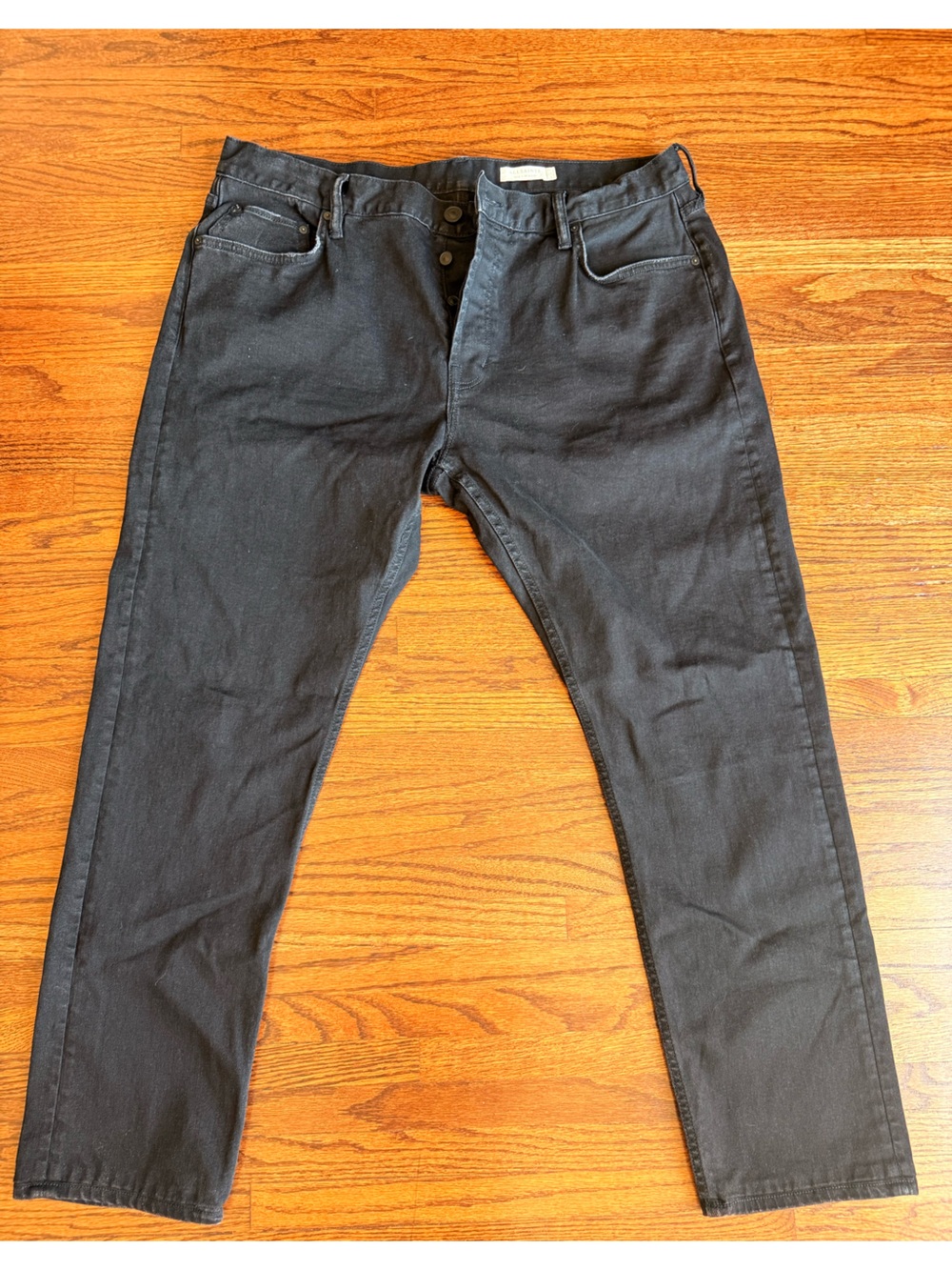 All Saints Black Slim Stretch Cropled Jeans